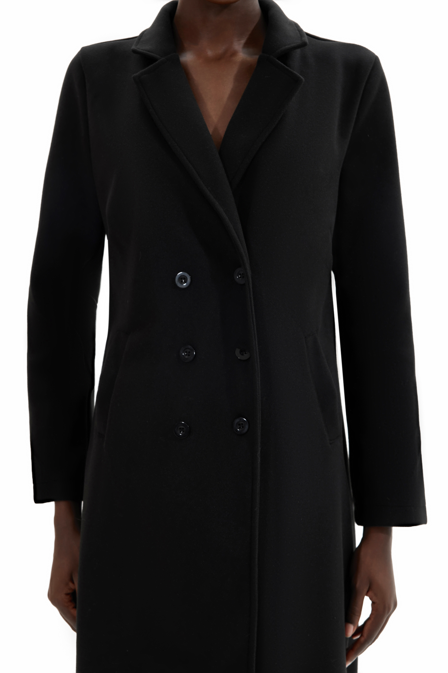 Woolen Solid Long Sleeve Maxi Coat