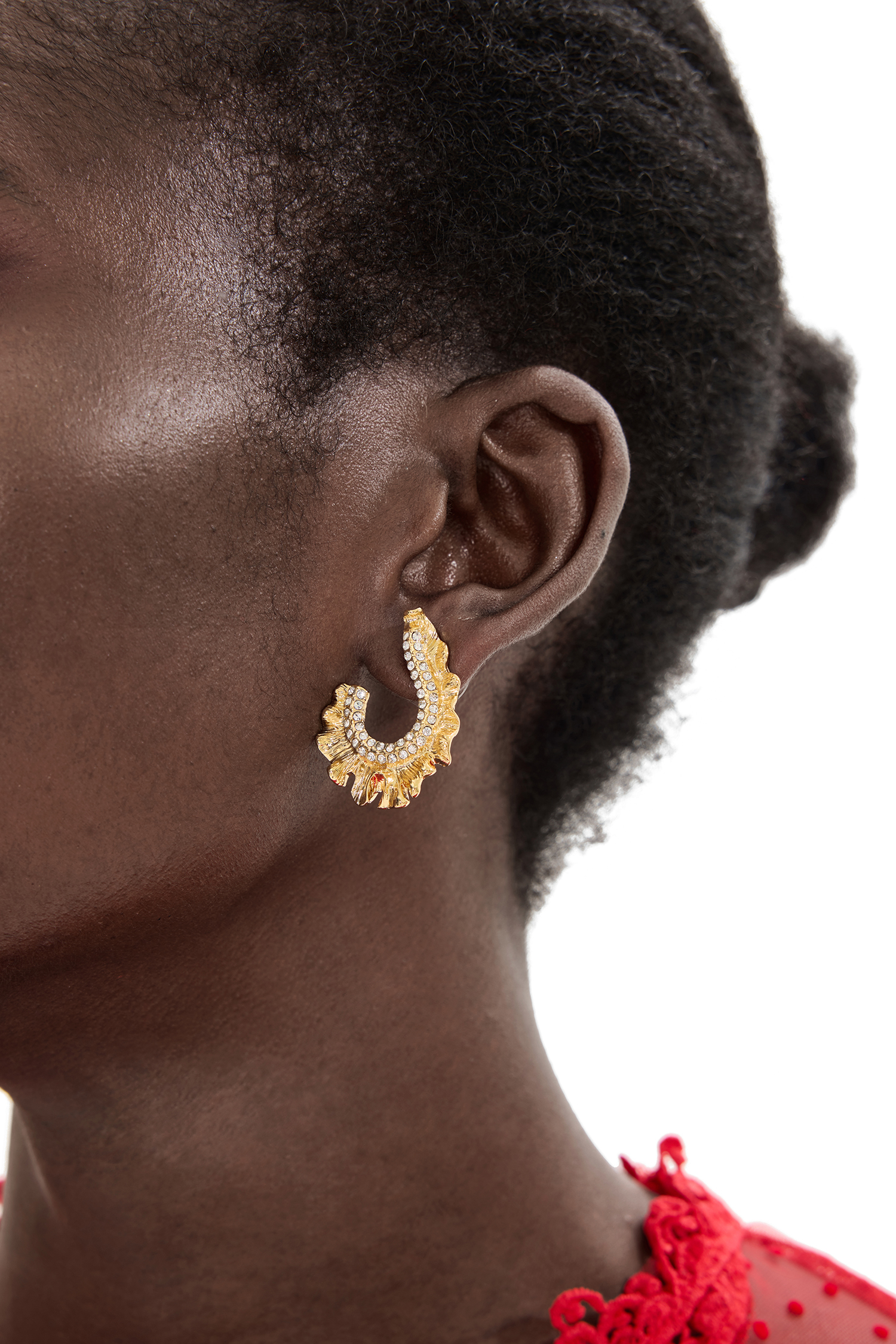 Irregular Shape Diamond  Stud Earrings