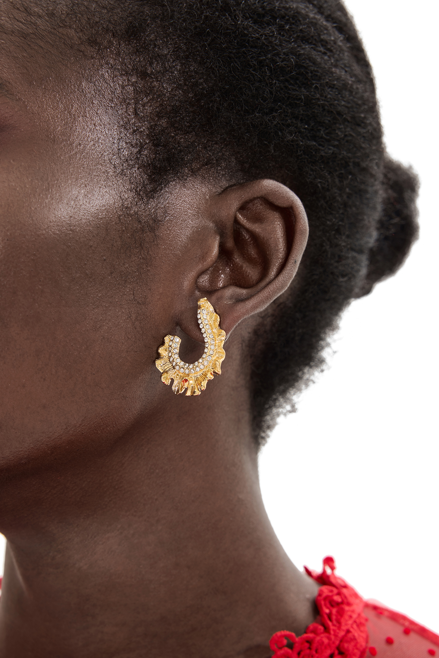 Irregular Shape Diamond  Stud Earrings