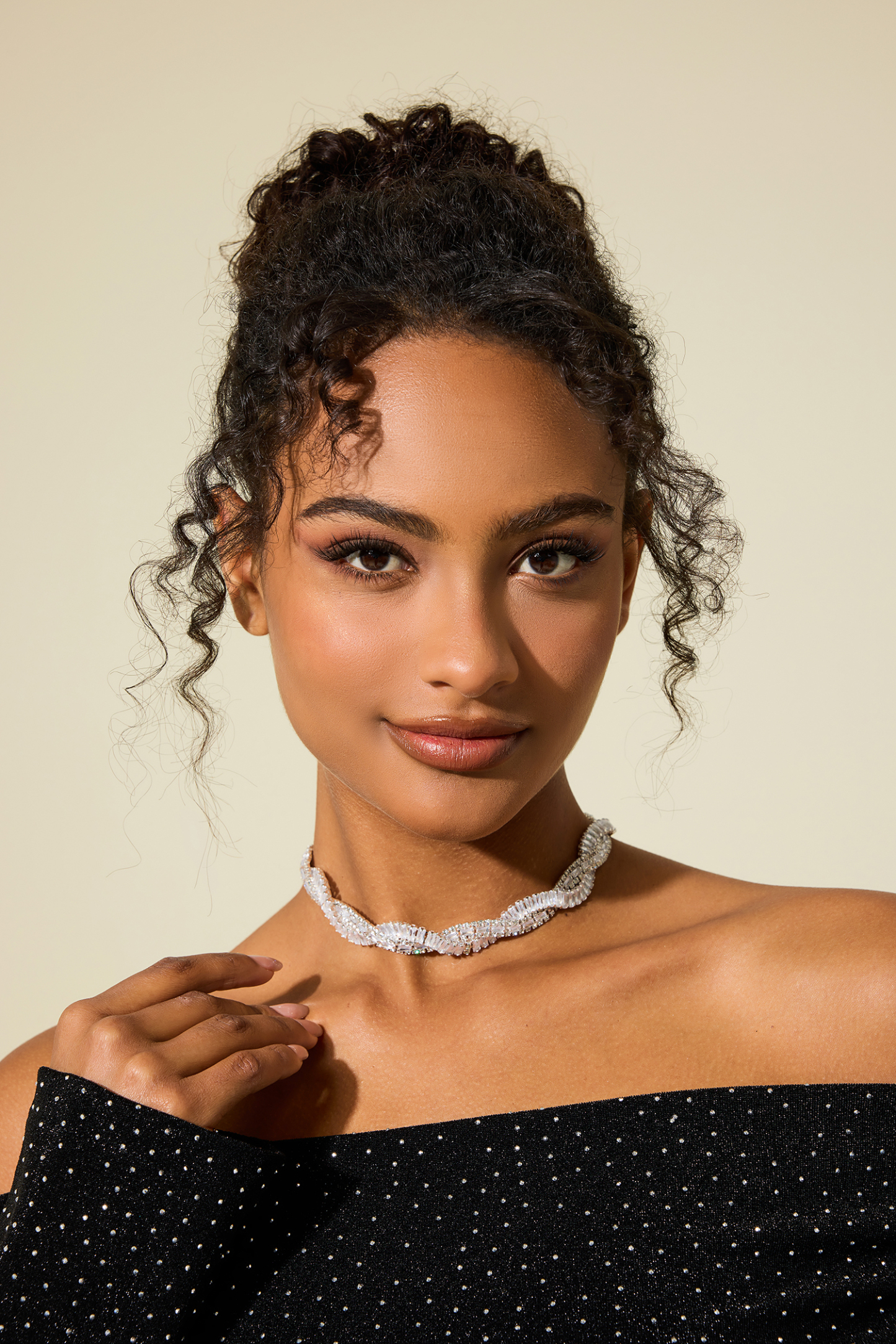 Rhinestone Wrap  Necklace