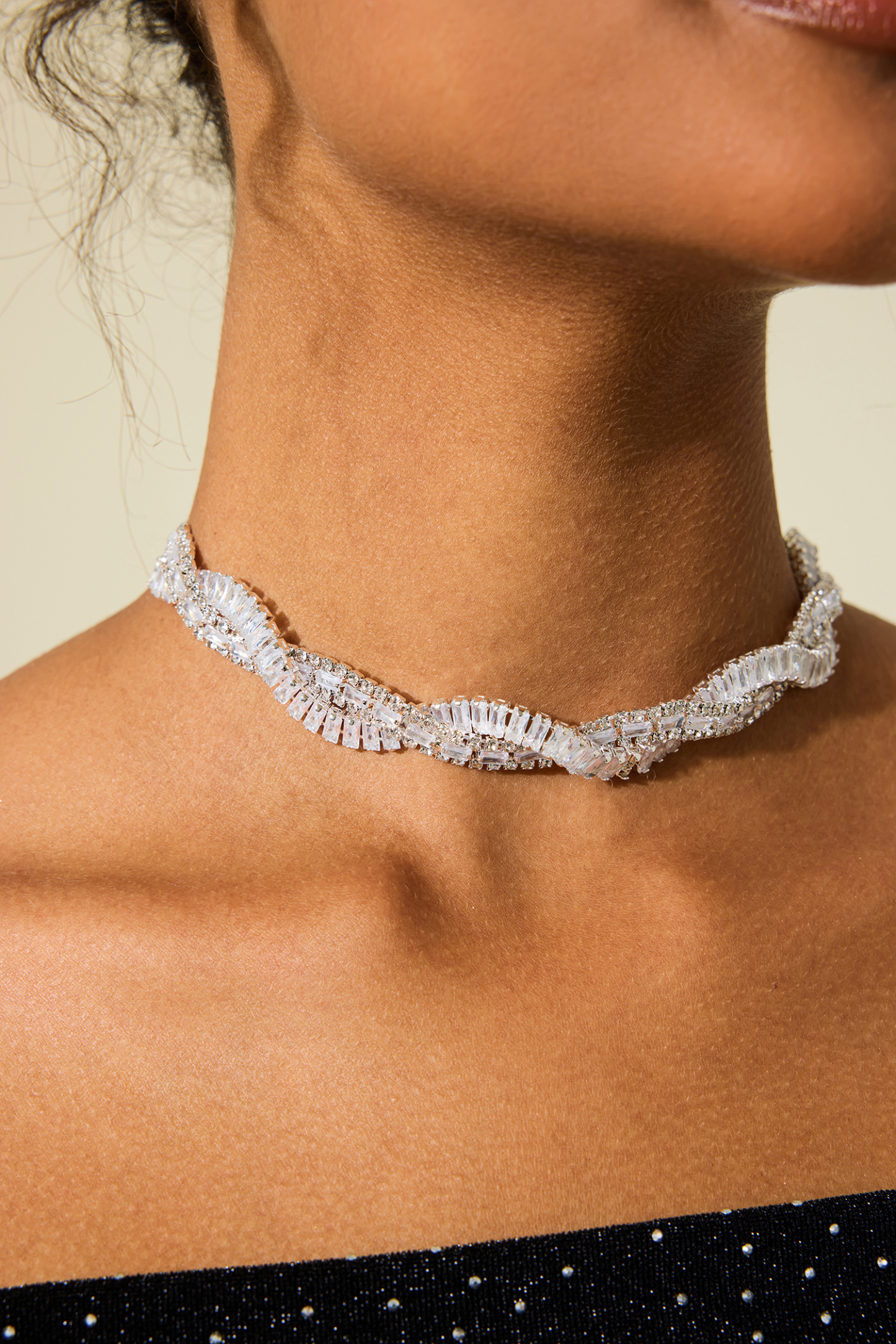 Rhinestone Wrap  Necklace