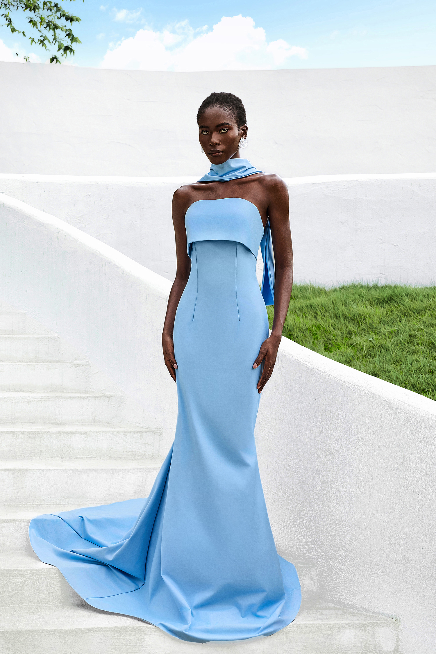 Solid Satin Sleeveless Maxi Dress