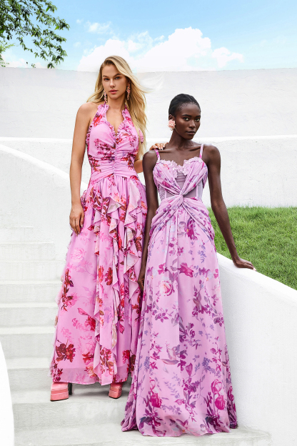 Lace Splicing Knotted Maxi Dress