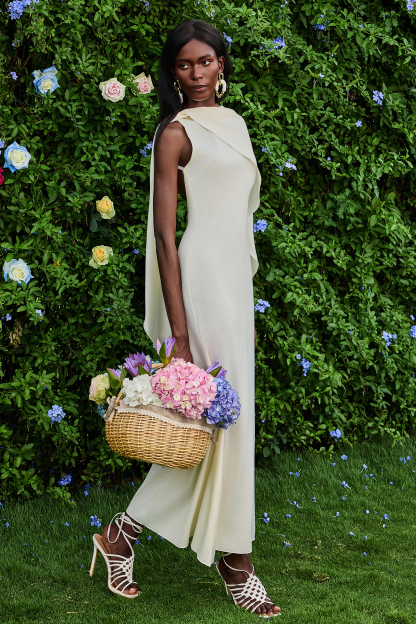 Satin Solid Backless Midi Dress