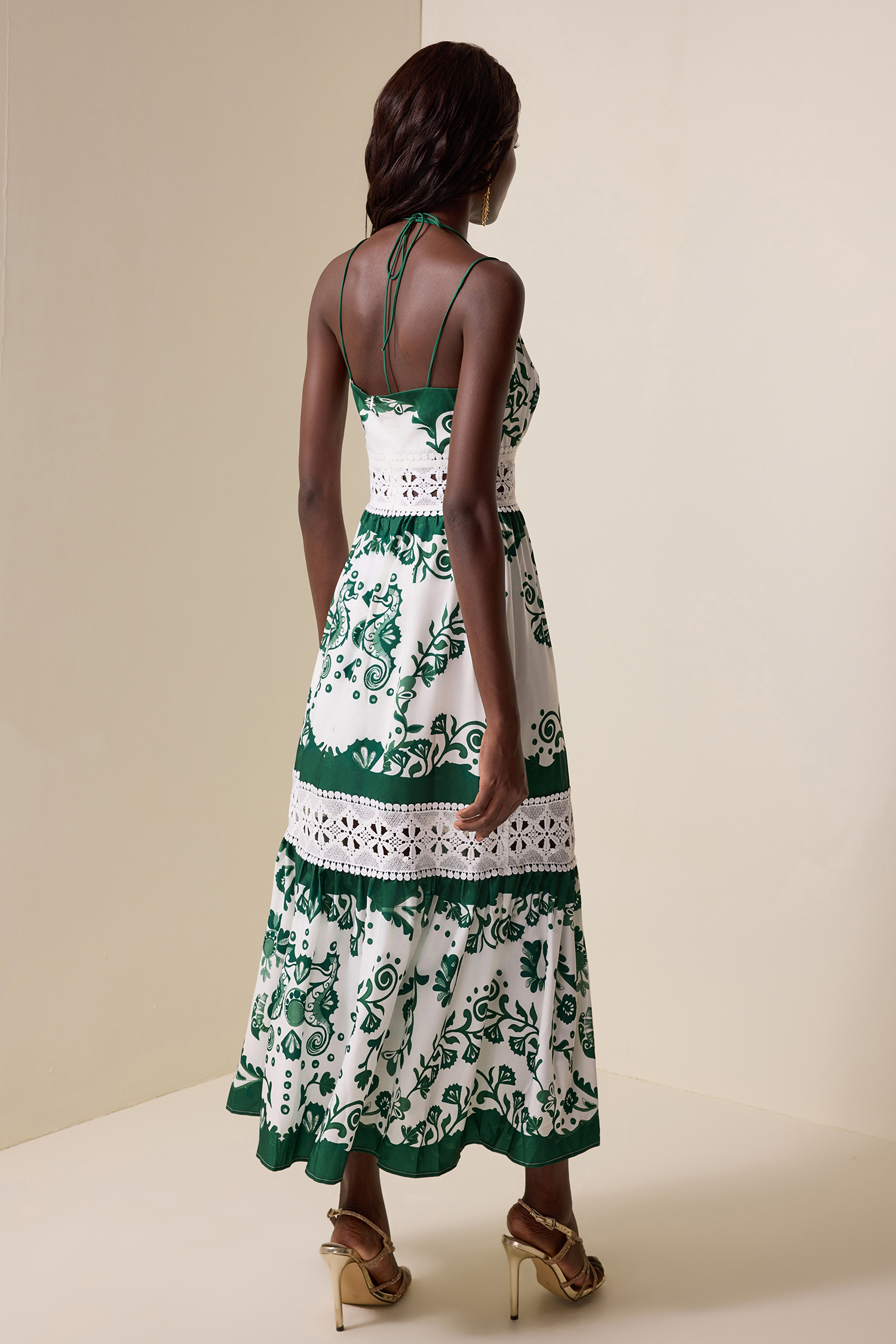 Floral Lace Slip Midi Dress