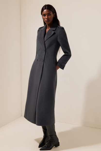 Woolen Bottom Flapped Neck Coat
