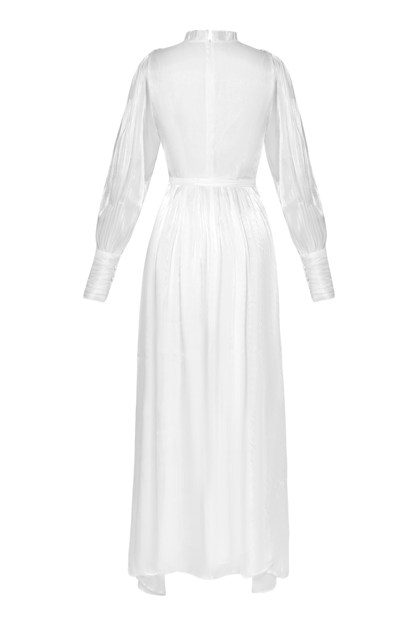 Satin Rivet Midi Dress With Belt