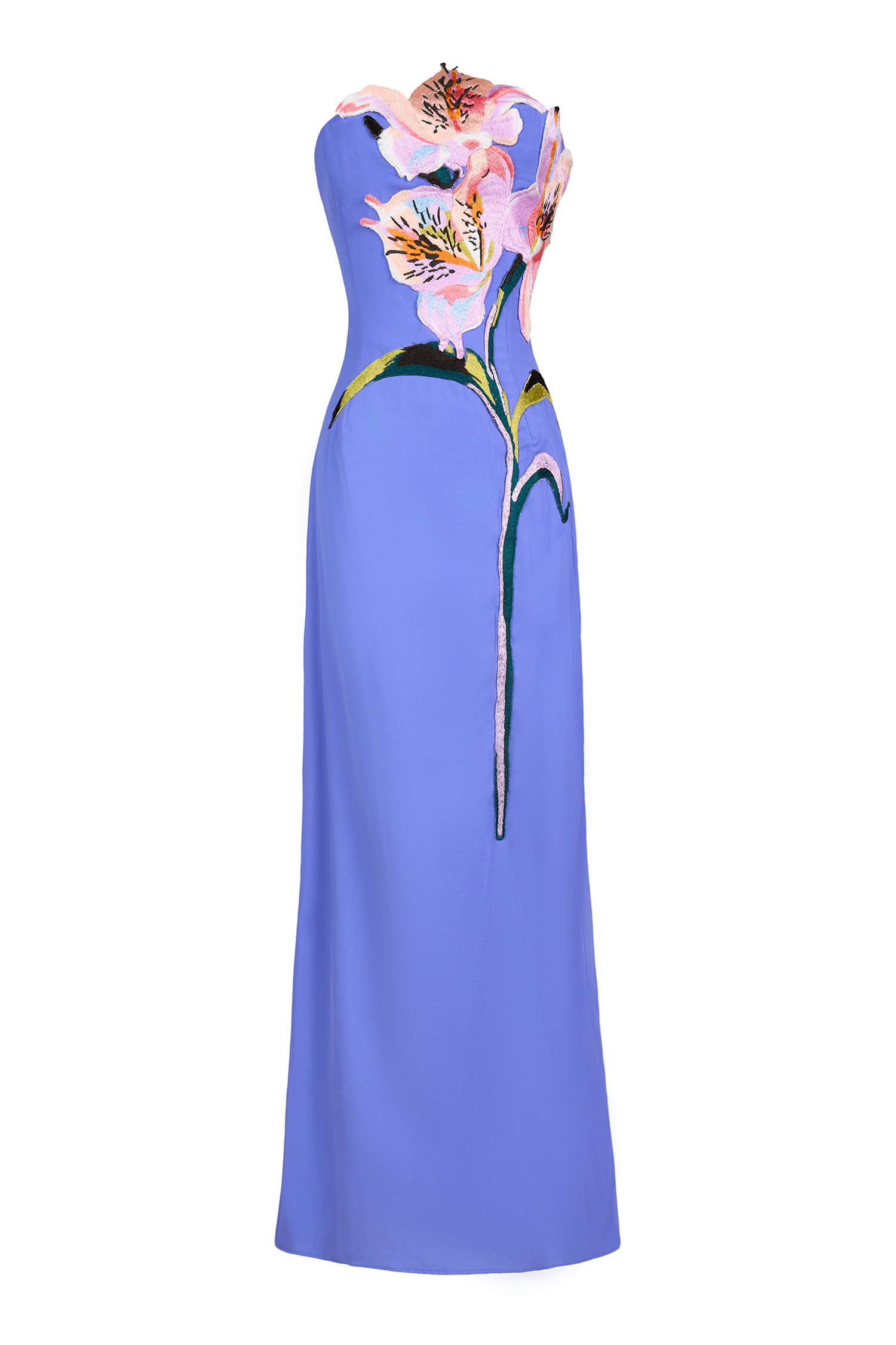 Embroidered Off-Shoulder Midi Dress