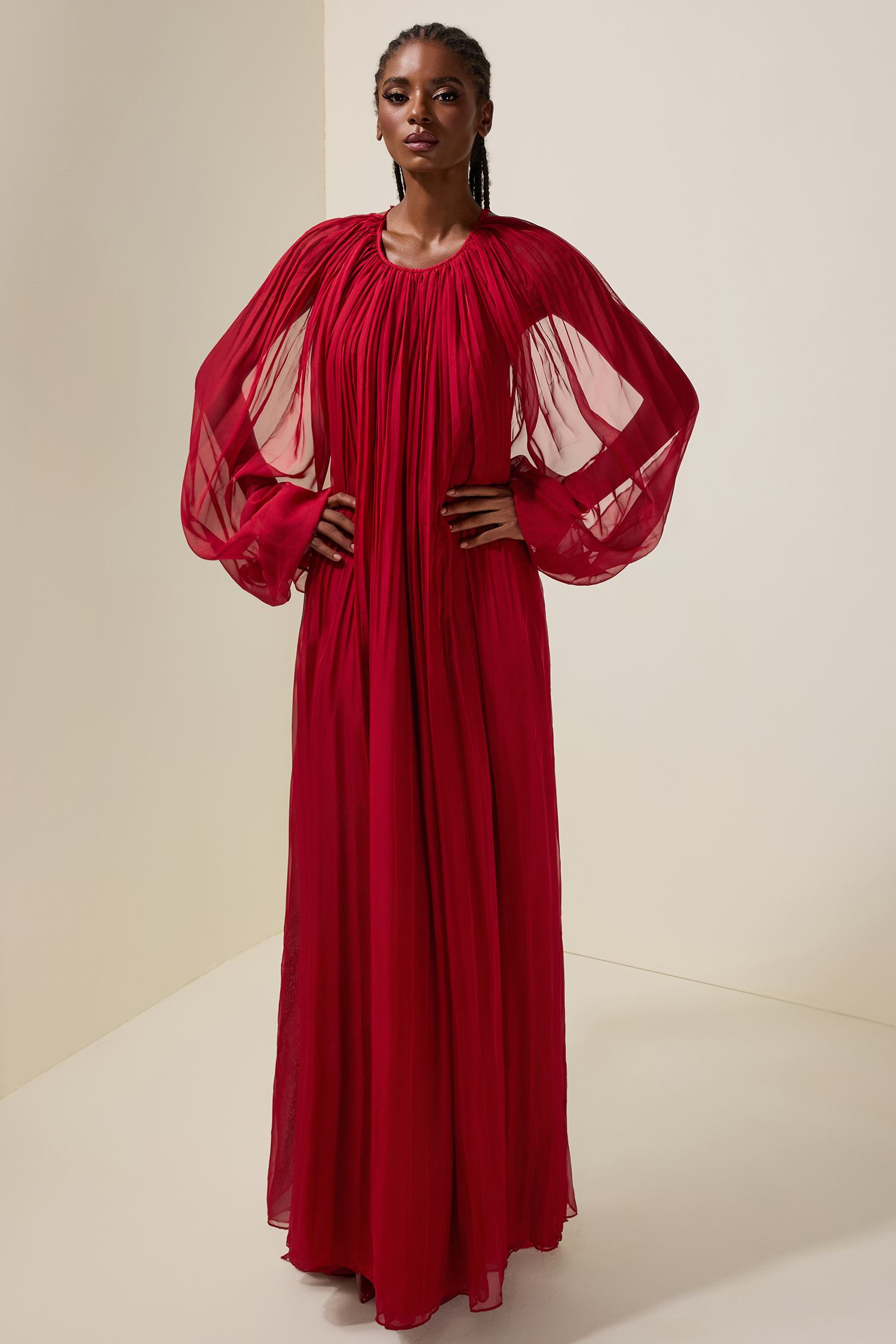 Mesh Halter Neck Backless Maxi Dress