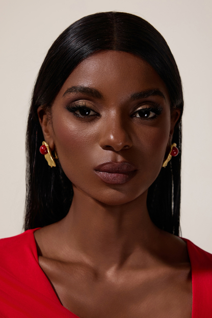 Vintage Metal Irregular Shape Stud Earrings