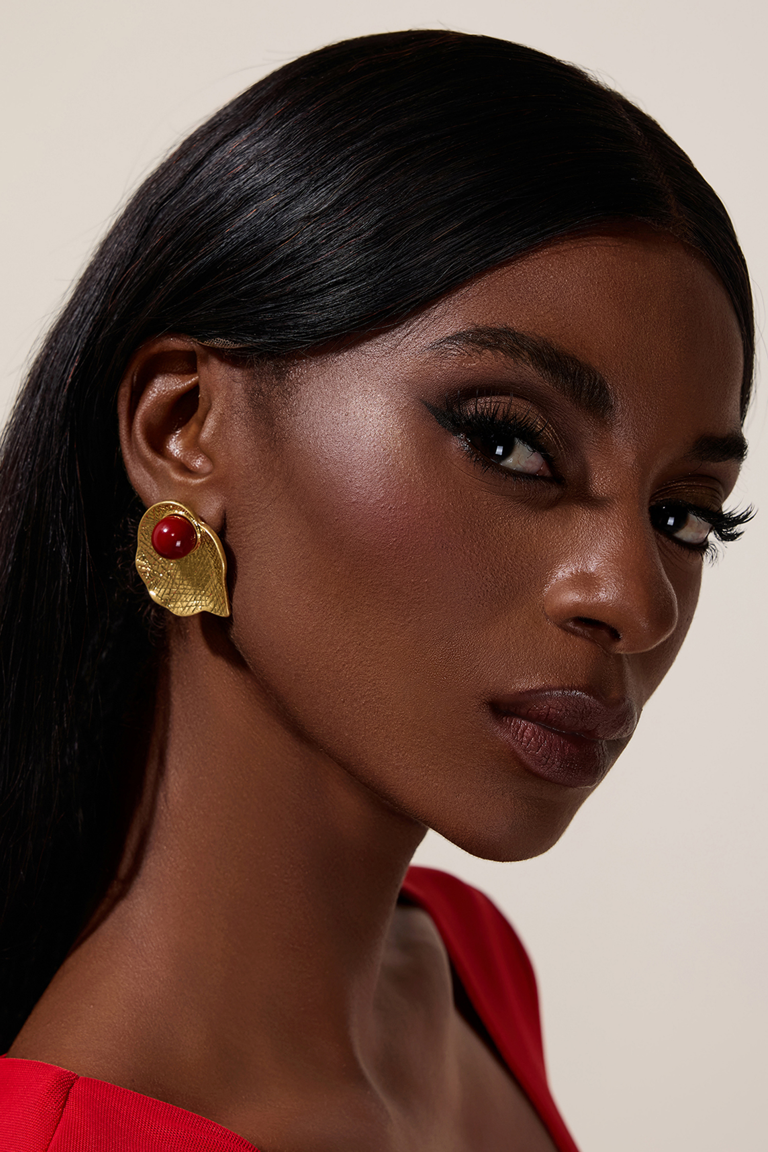 Vintage Metal Irregular Shape Stud Earrings