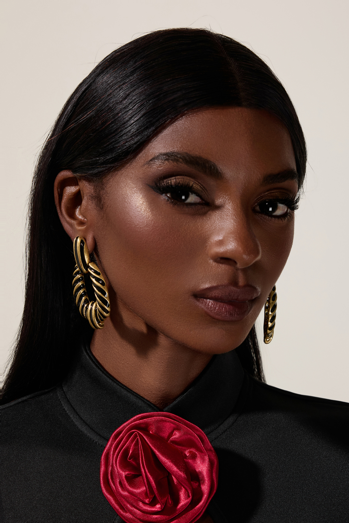 Vintage Zebra Print Drop Earrings