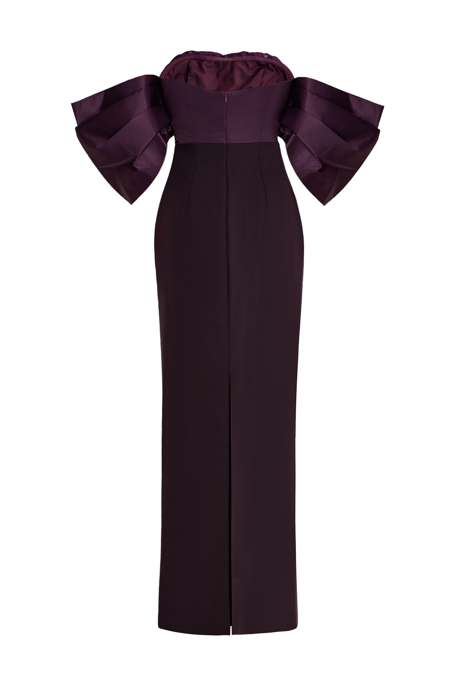 Satin Splicing Off-Shoulder Midi Dress