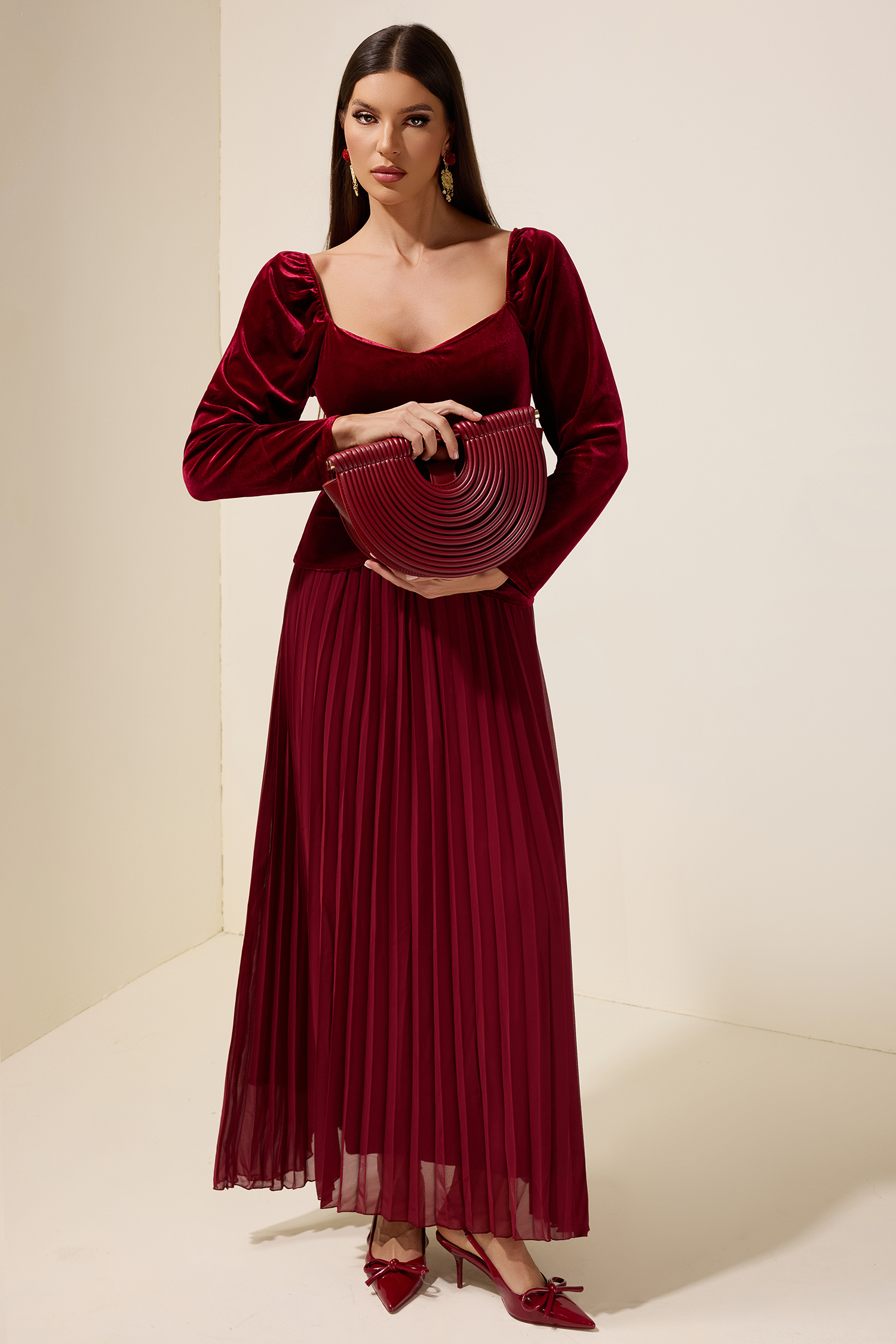 PU Semi-Circular Woven Bag