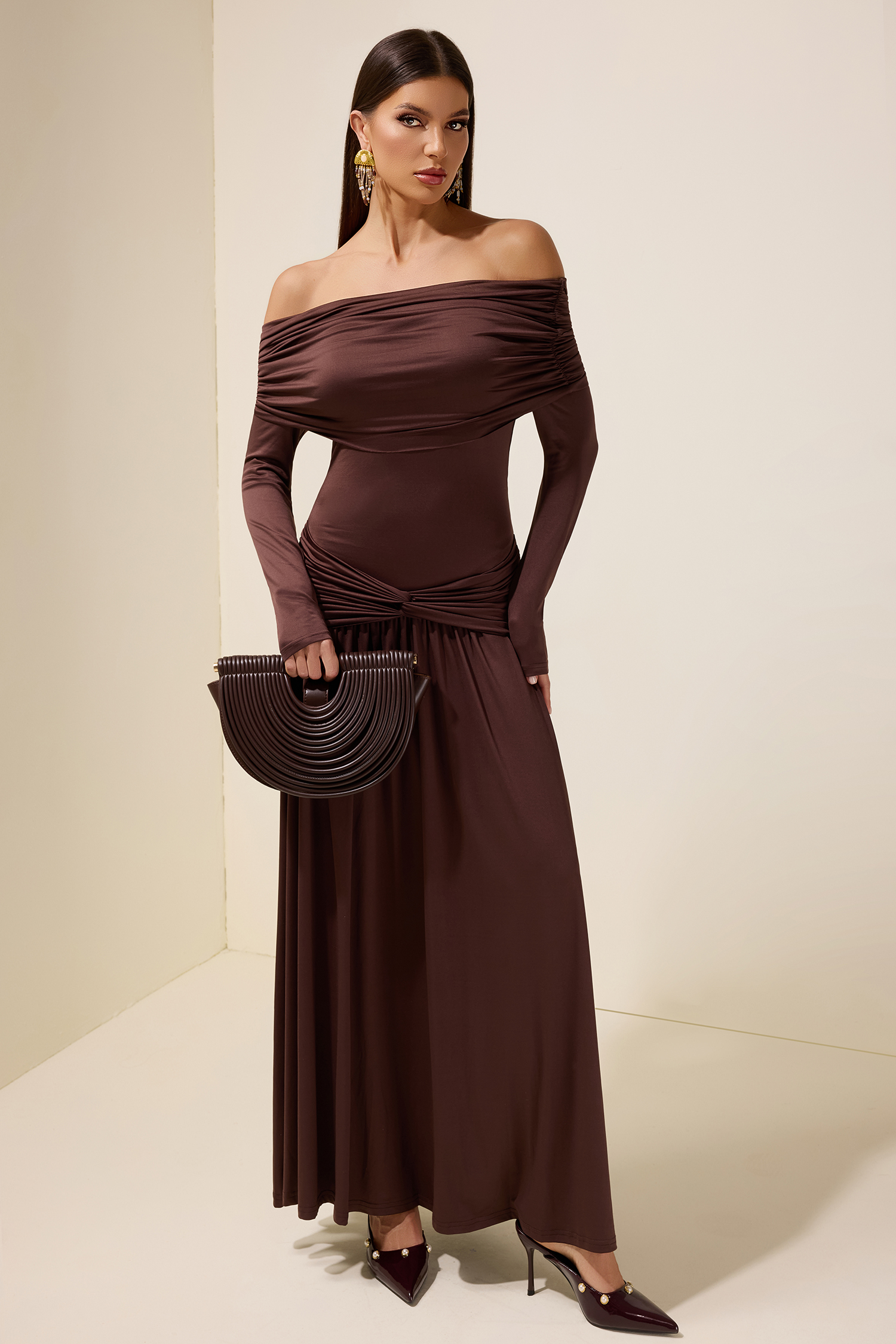 PU Semi-Circular Woven Bag