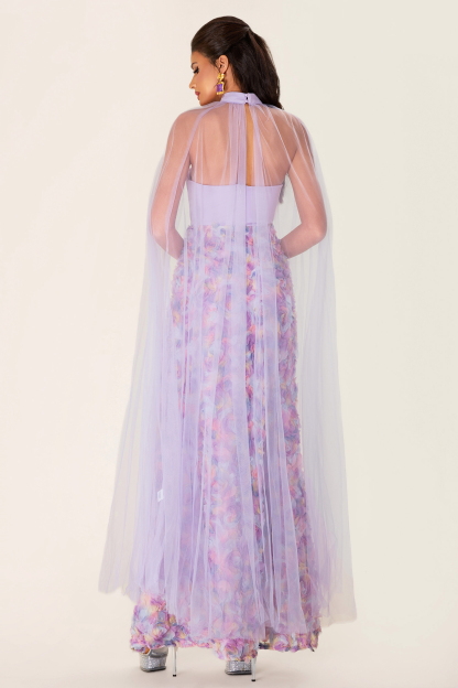 Lace Stand Neck Top ＆ High Waist Mini Skirt Set