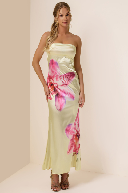 Floral Off Shoulder Backless Maxi Dress