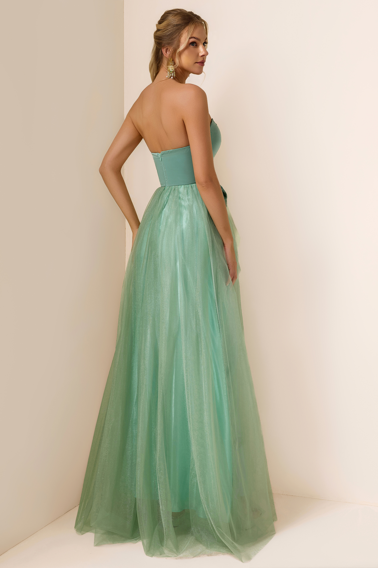 Bow Splicing Off-Shoulder Maxi Dress