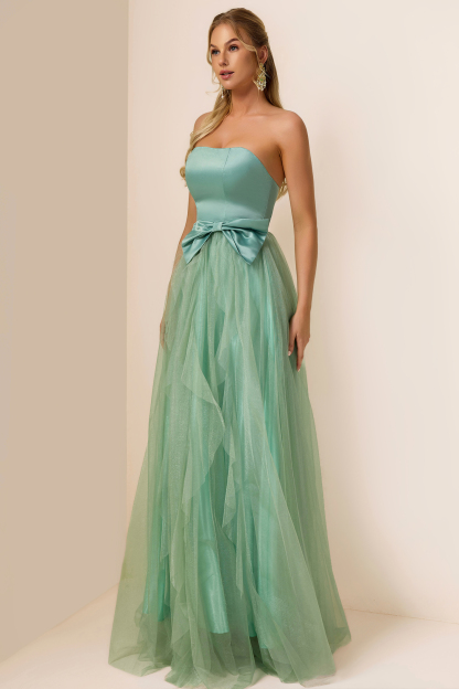 Bow Splicing Off-Shoulder Maxi Dress