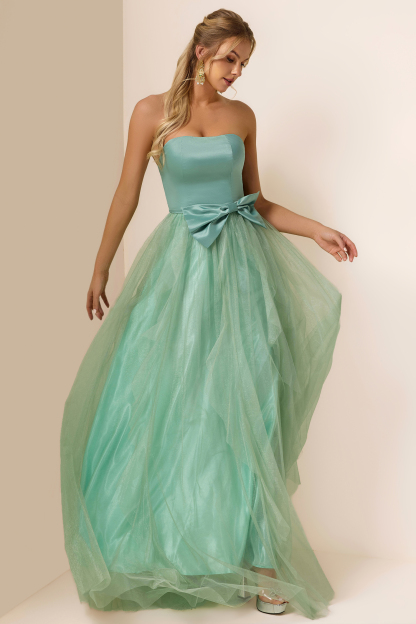 Bow Splicing Off-Shoulder Maxi Dress