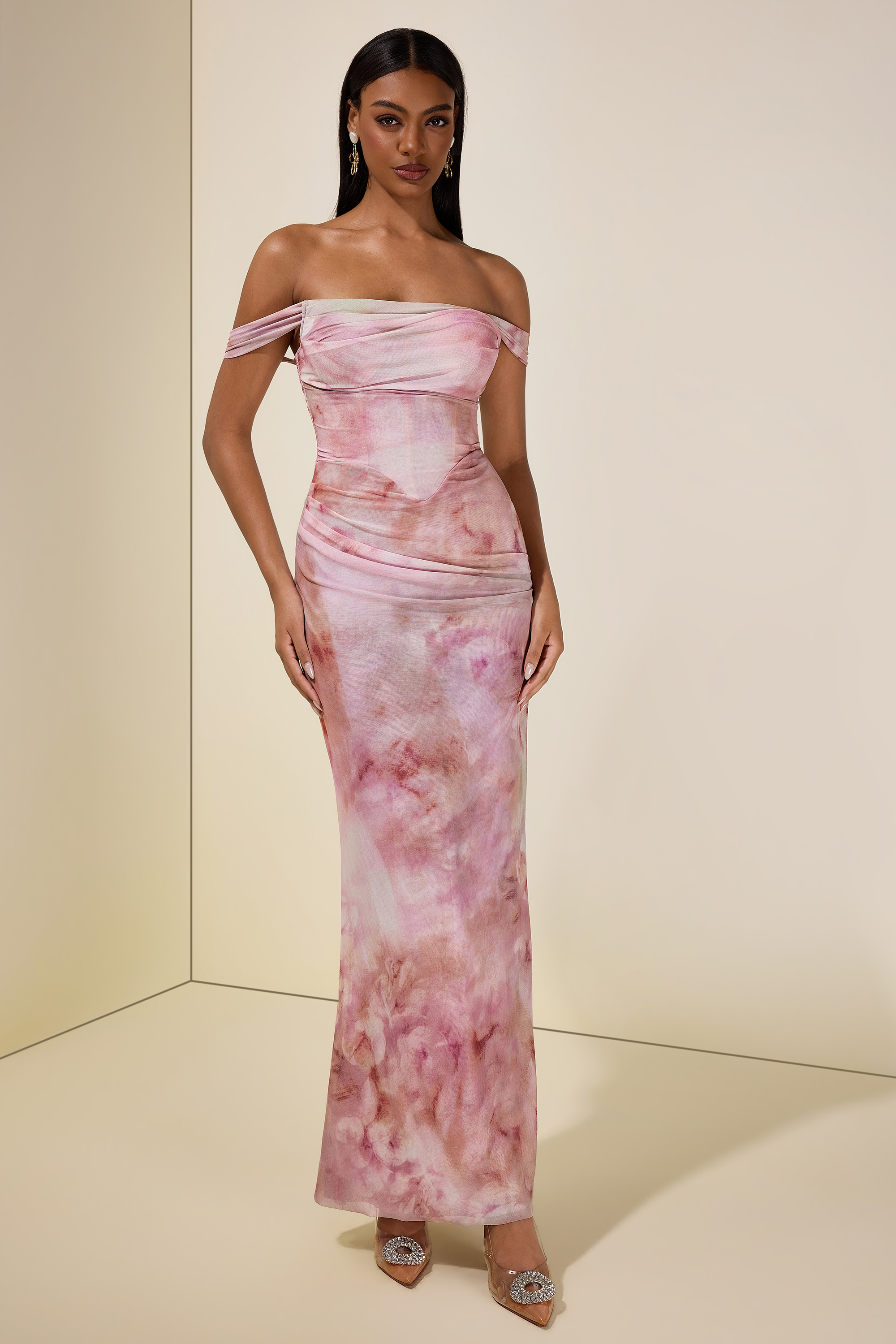 dye bridesmaid dress Mesh Tie Off Shoulder Maxi – Fleur Rétro Navy Pebbled Leather Lace Colour:Light Blue belmont Tie dye styles List of any embelishments