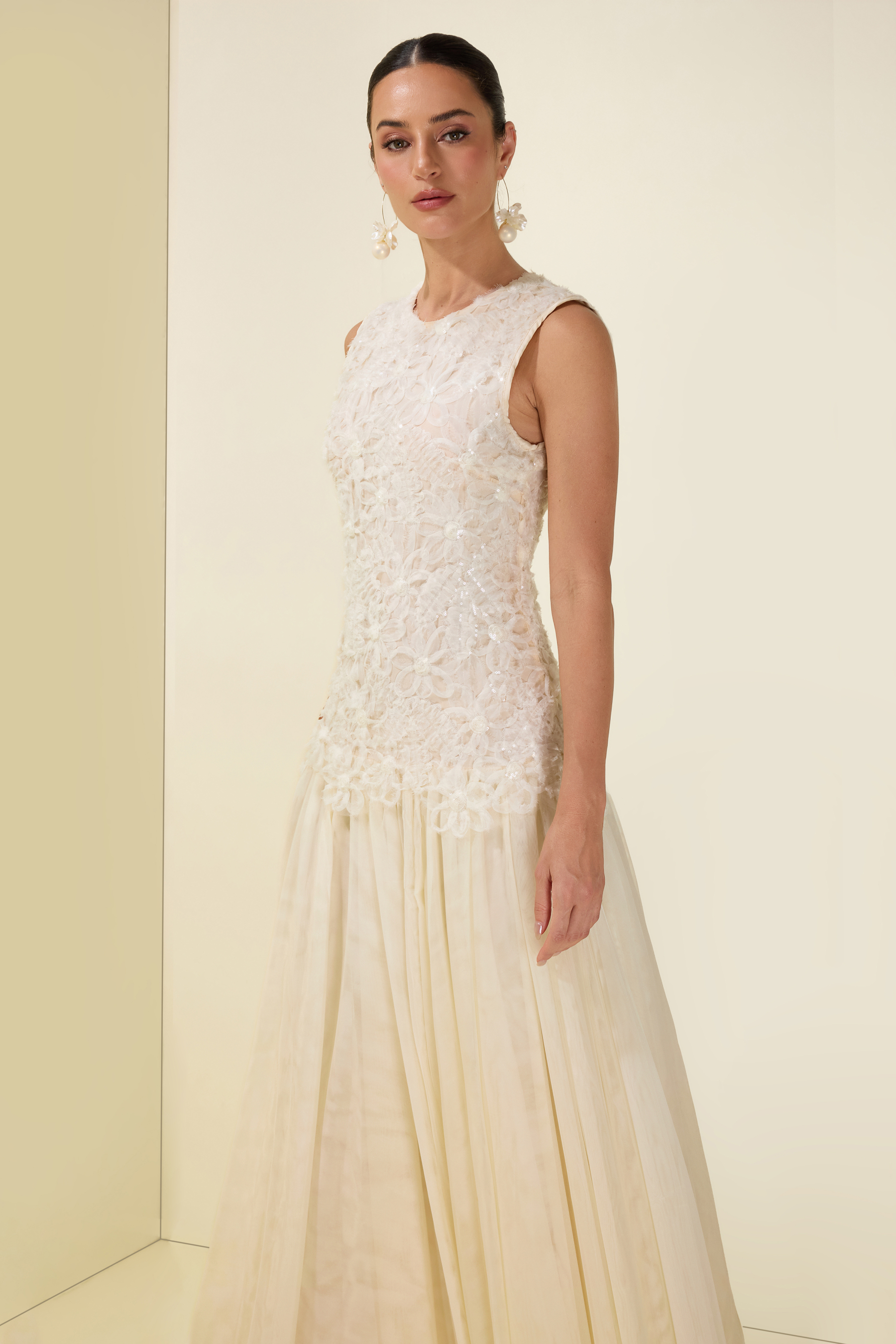 Sequin Round Neck Sleeveless Midi Dress