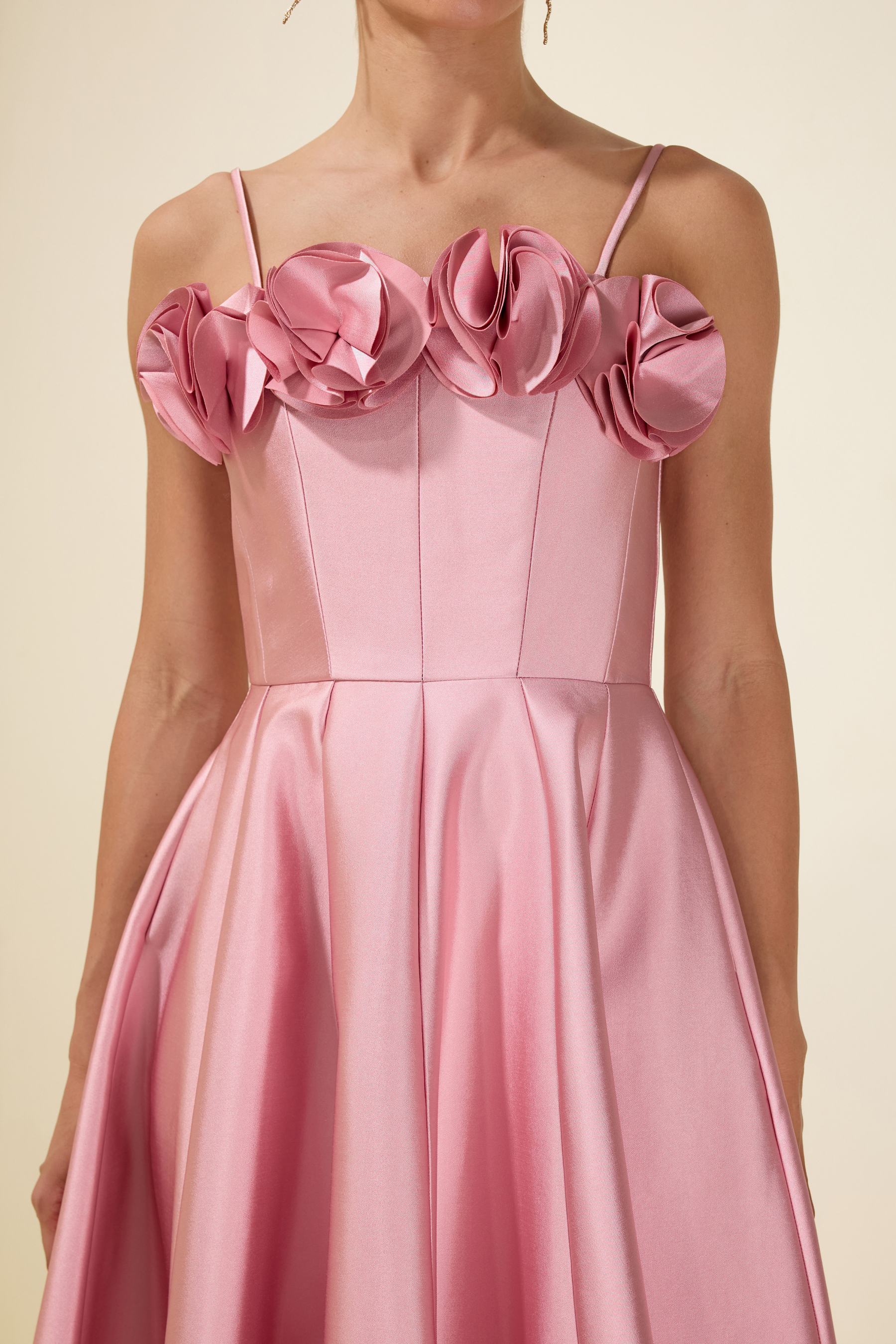 3D Floral Midi Dress