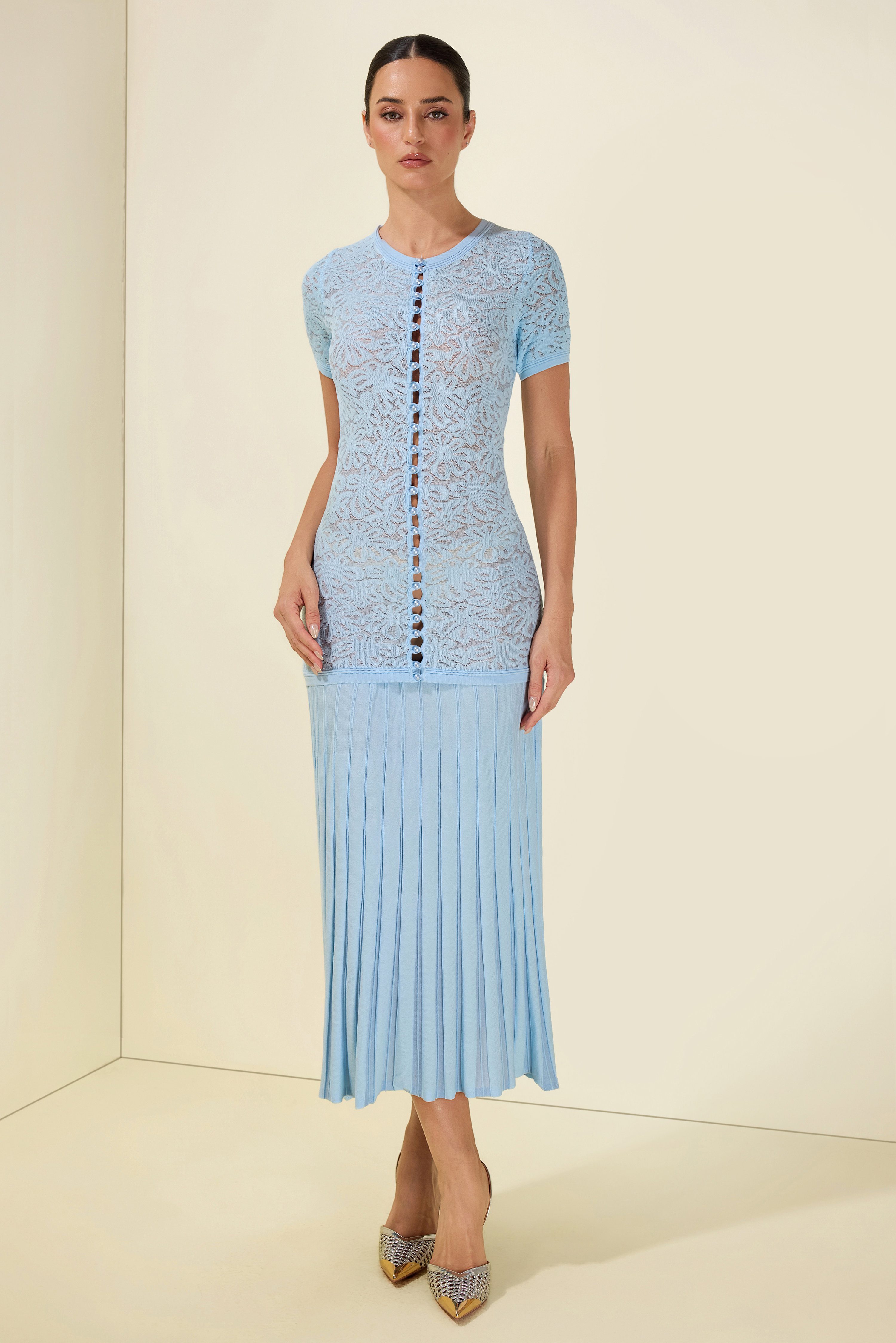 Beaded Knit Maxi Dress
