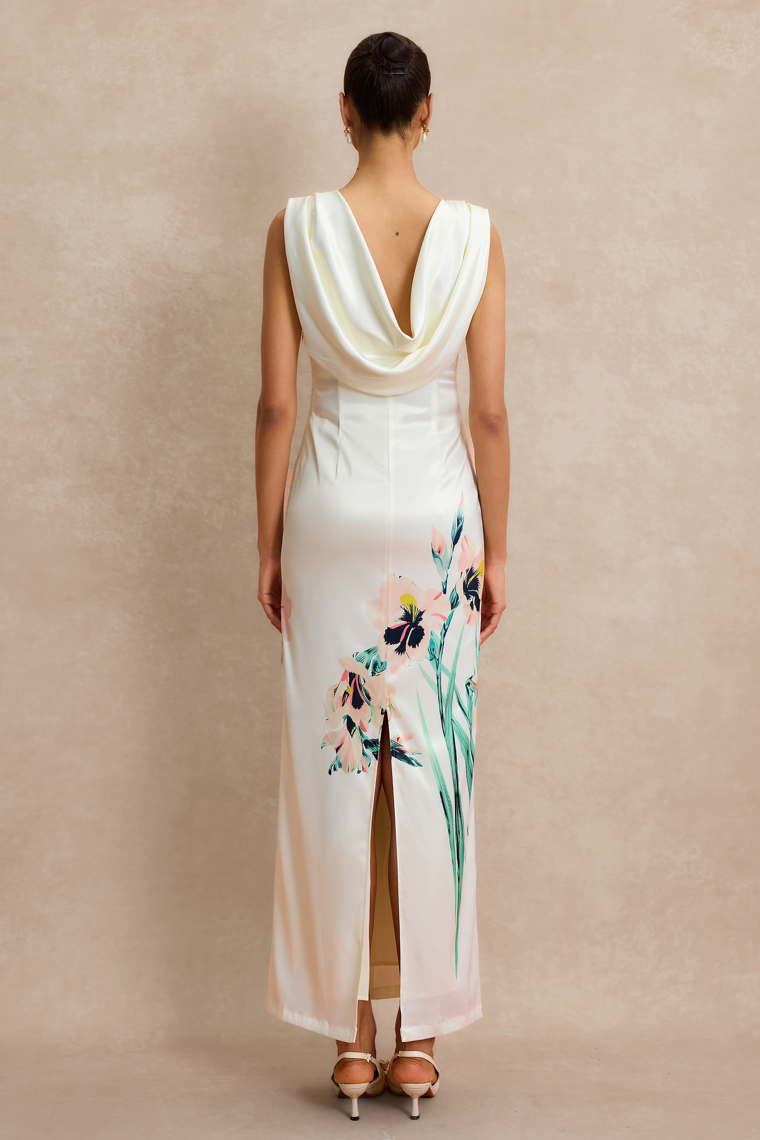 Floral Backless Sleeveless Maxi Dress