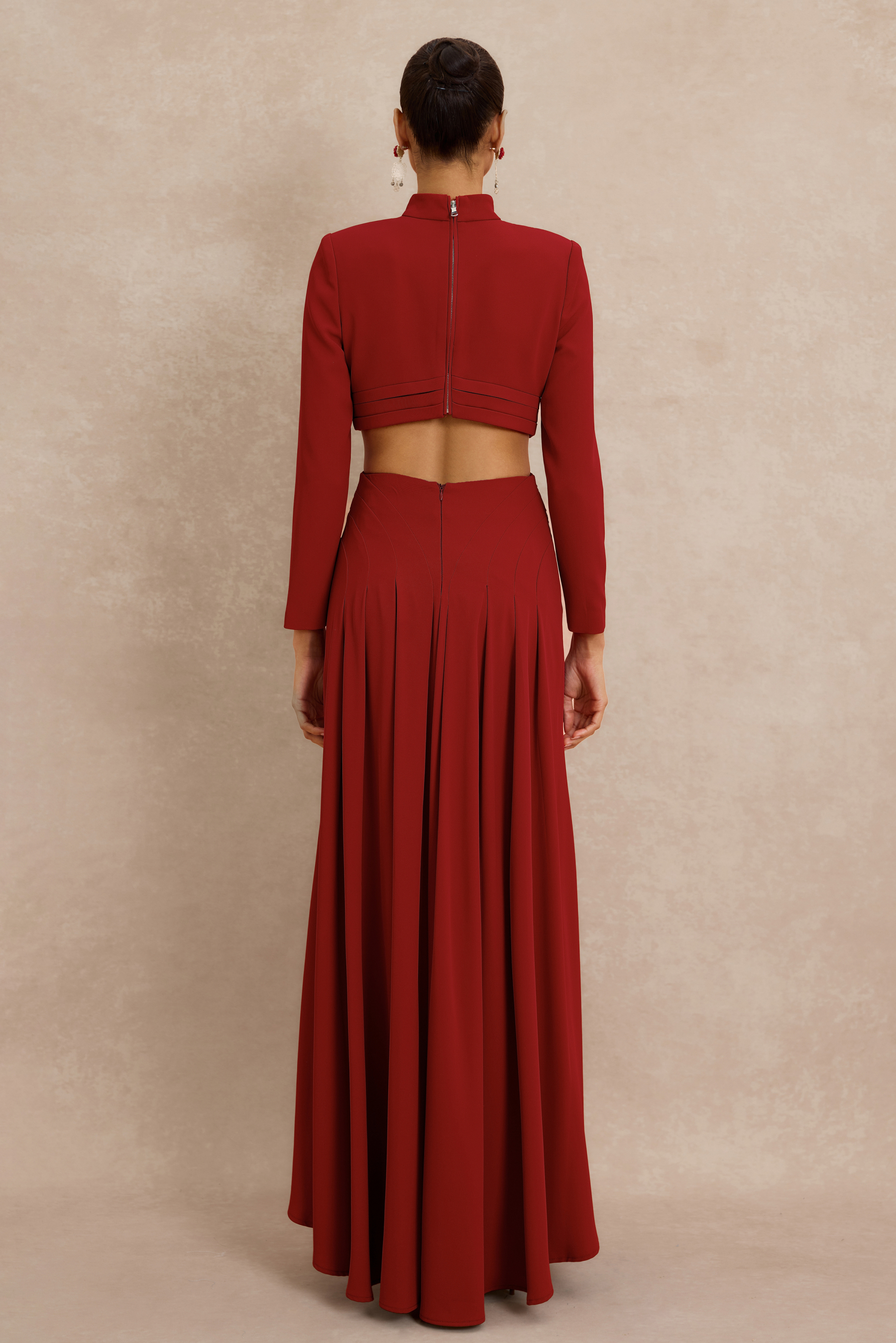 Pleat Top & Maxi Skirt Set