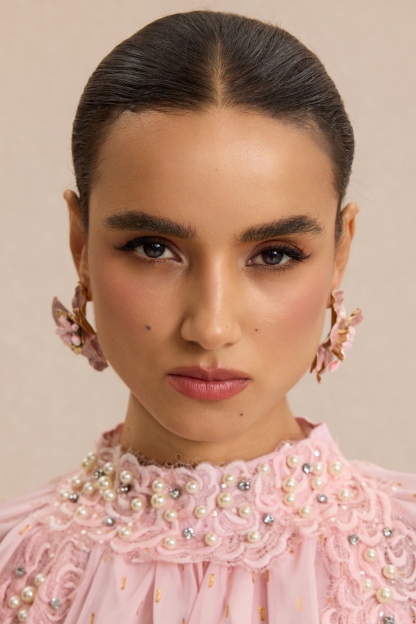 Vintage 3D Flower Statement Stud Earrings