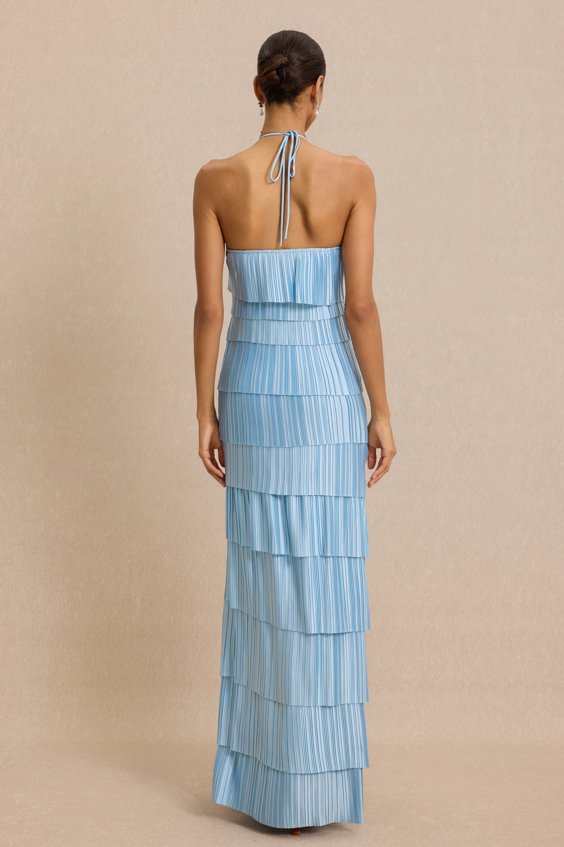 Sleeveless Backless Halter Neck Maxi Dress