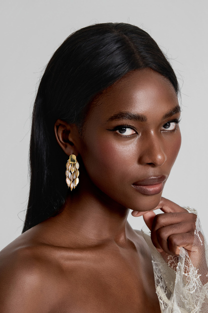 Shell Tassel Beaded Earrings