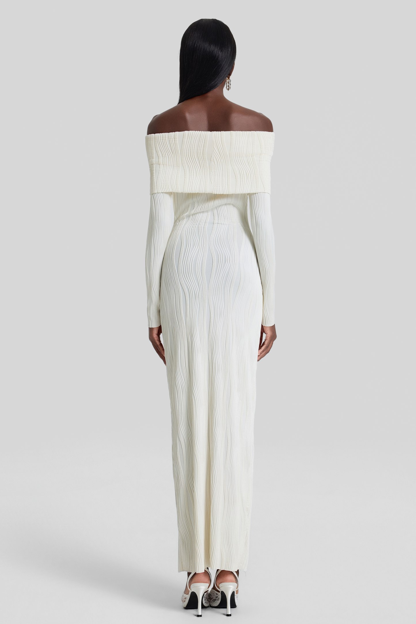 Jersey Off Shoulder Bodycon Maxi Dress