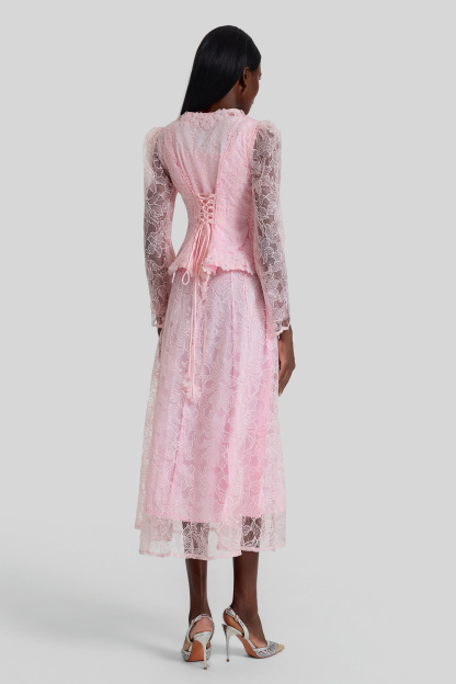 Lace 3D Flower Jacket & Sleeveless Midi Dress Set