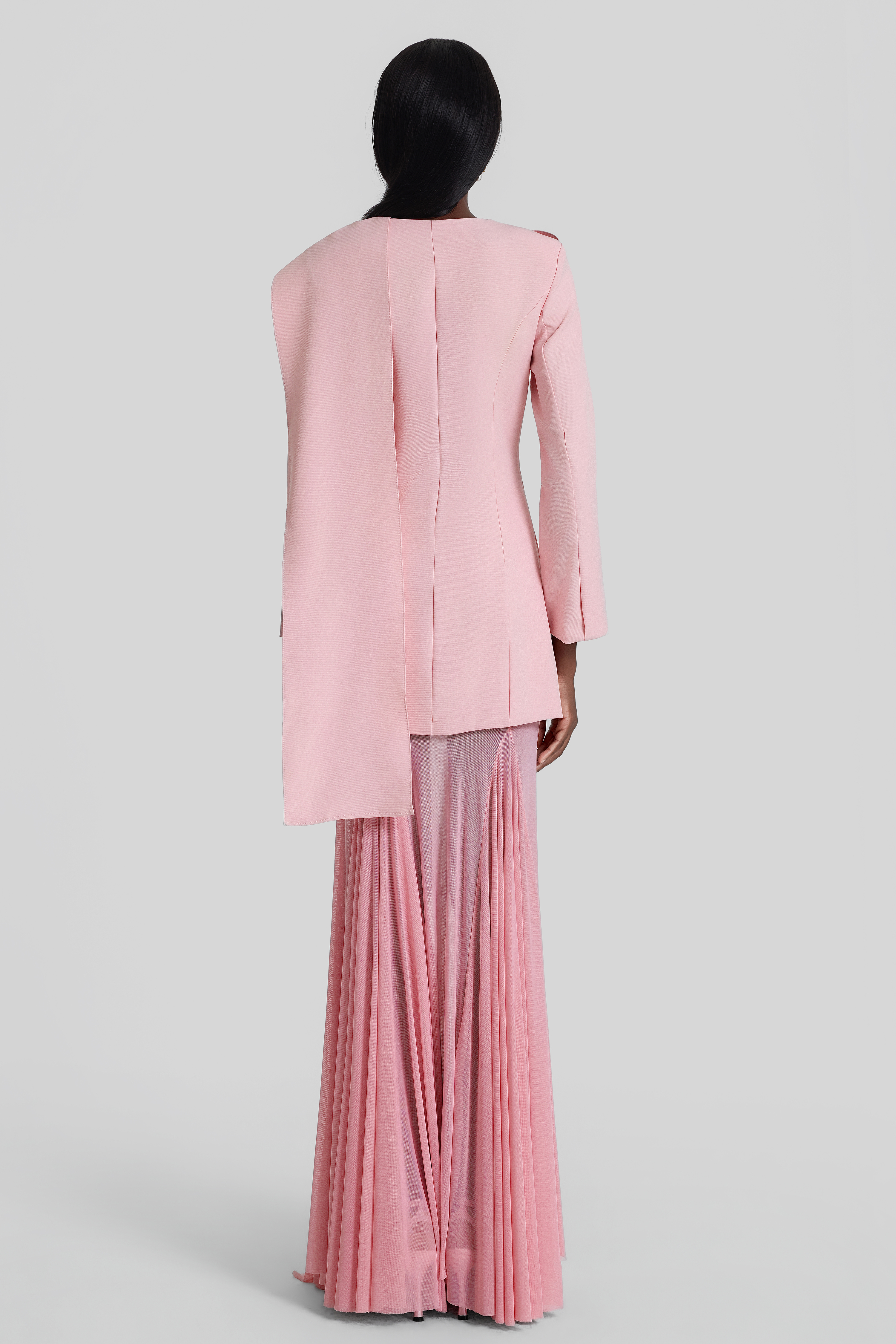Double Breasted Long Sleeve Blazer & Mid Waist Maxi Skirt Set