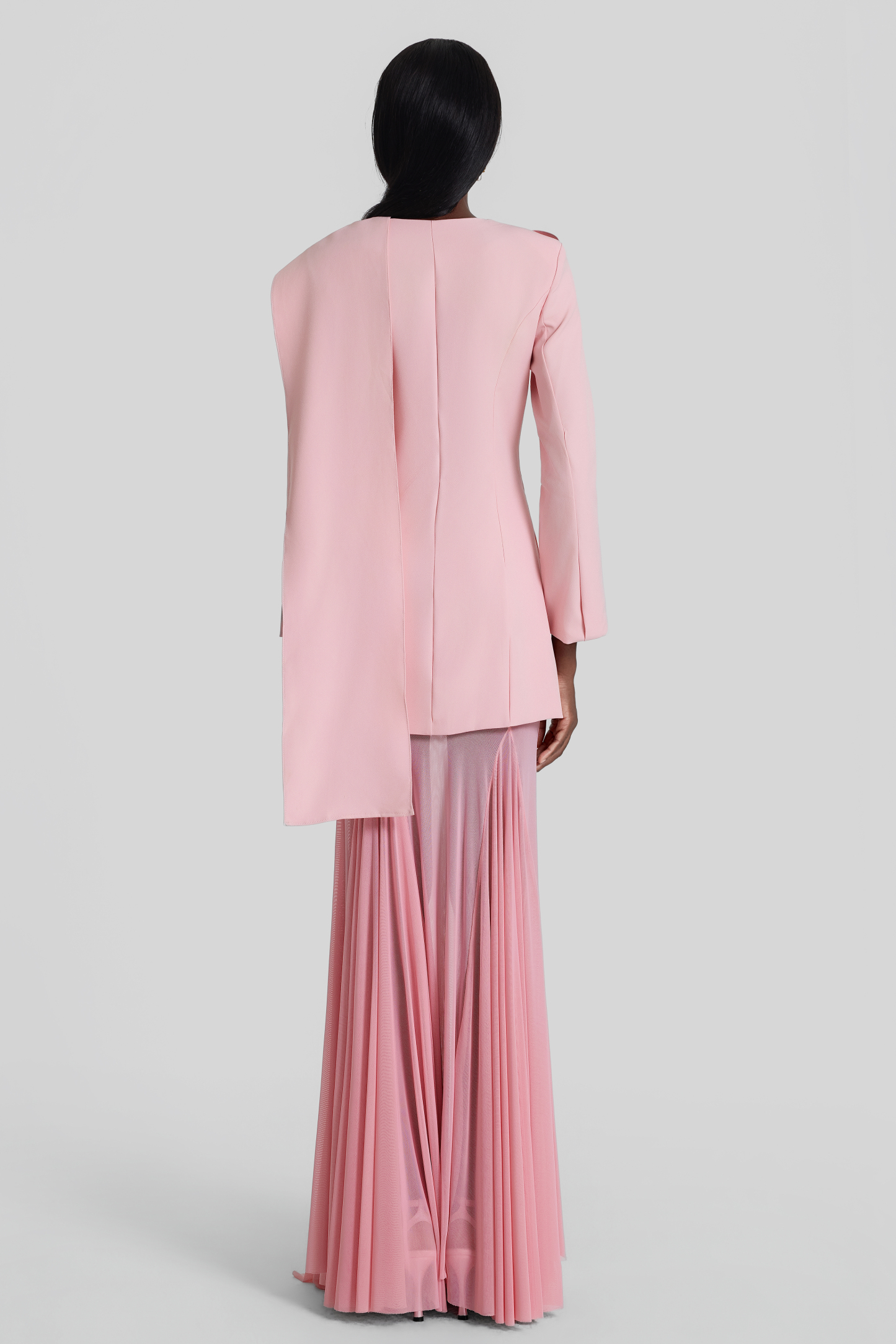 Double Breasted Long Sleeve Blazer & Mid Waist Maxi Skirt Set