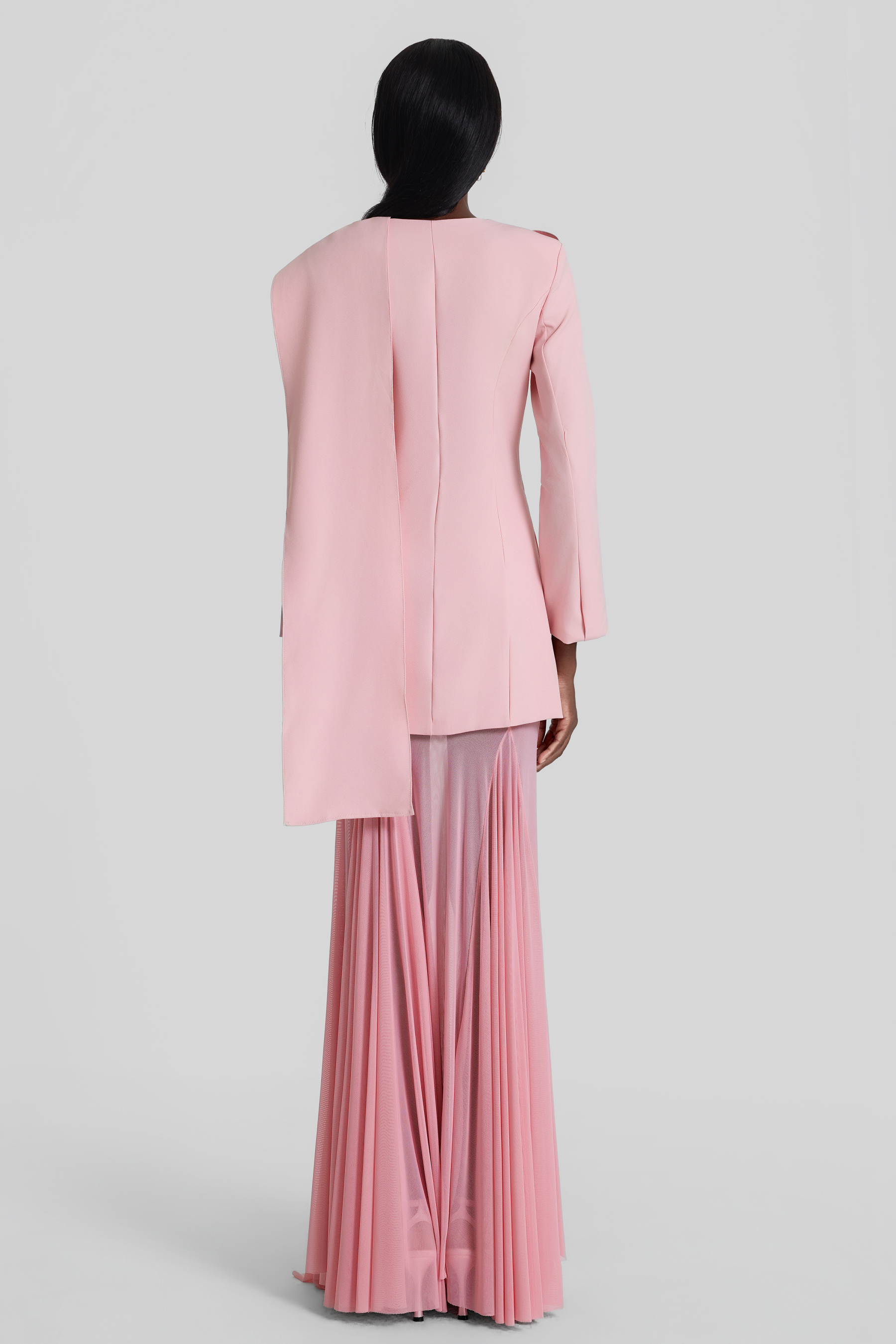 Double Breasted Long Sleeve Blazer & Mid Waist Maxi Skirt Set