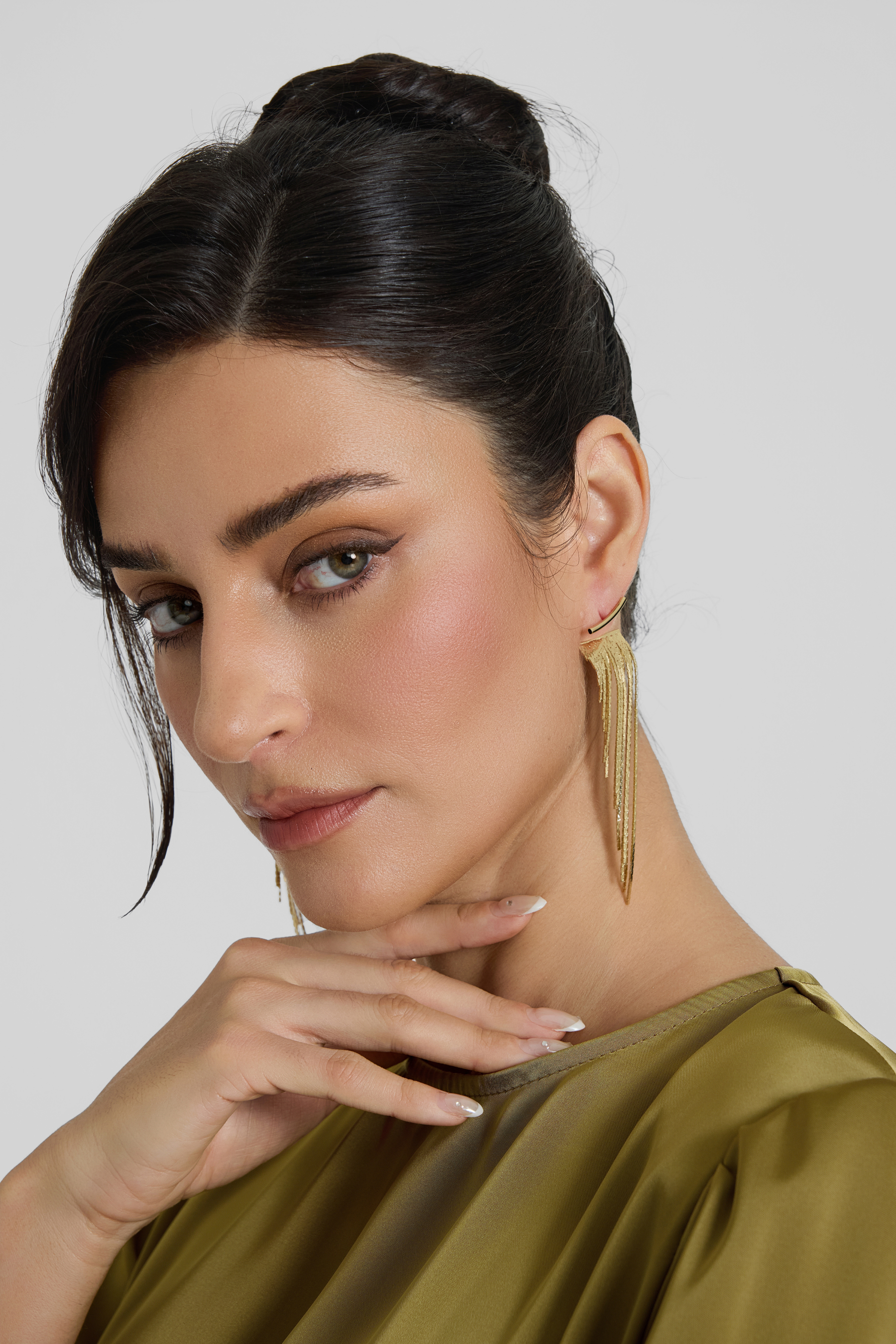 Gold Irregular Tassel Earrings