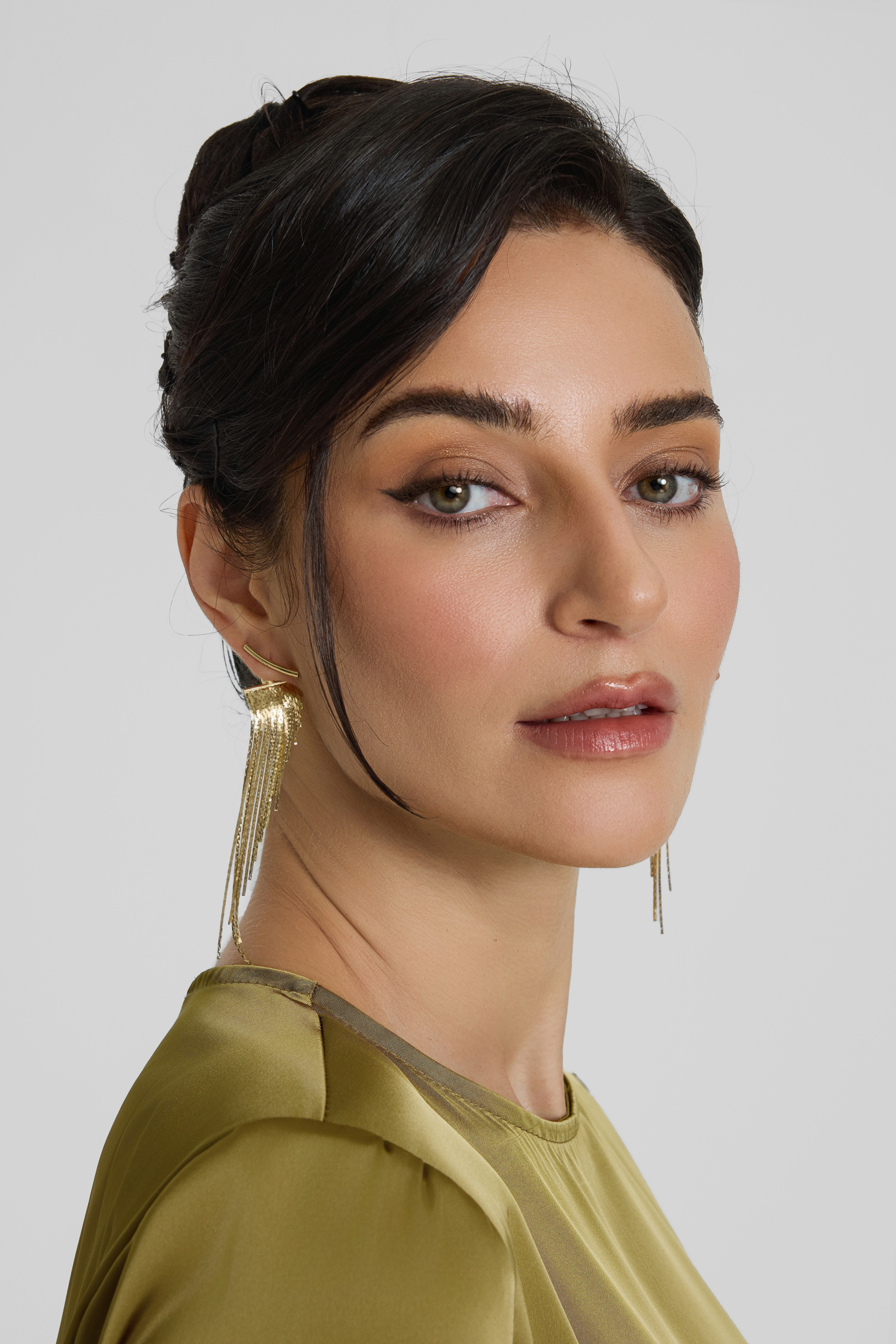 Gold Irregular Tassel Earrings