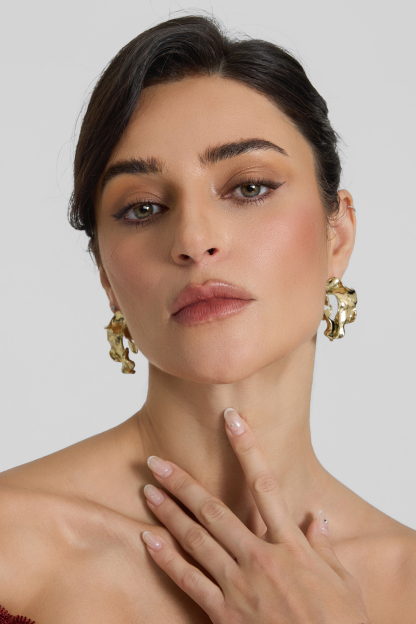 Irregular Spiral Round Earrings