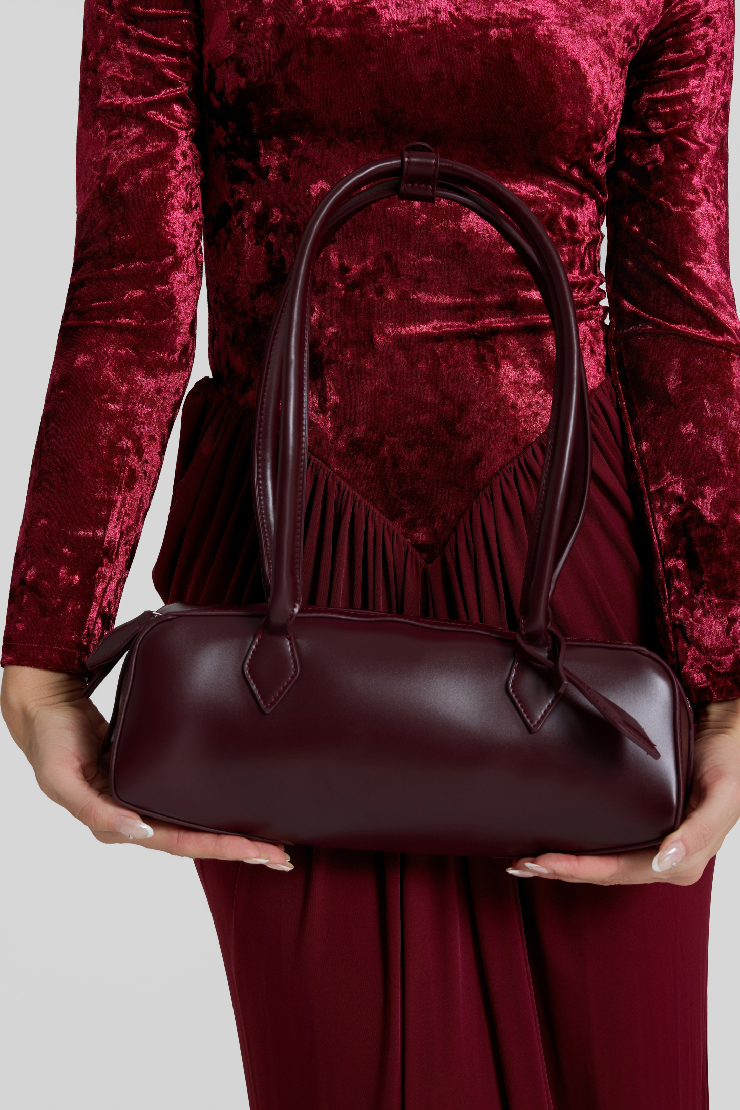Vintage PU Long Tube Underarm Bag