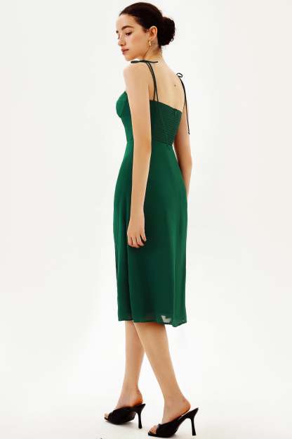 Chiffon Cami Slit Dress