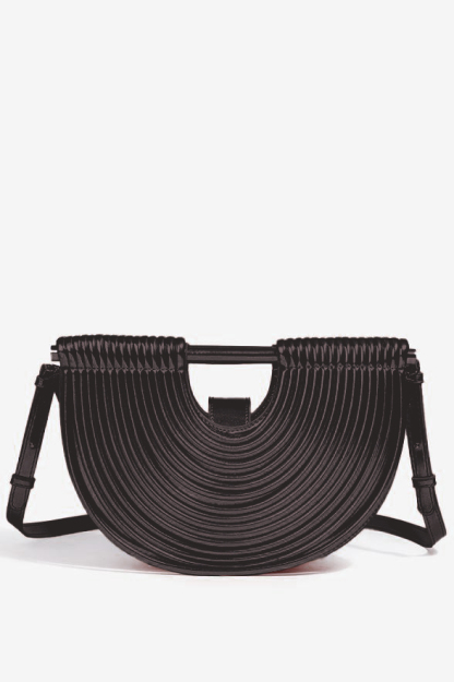 PU Semi-Circular Woven Bag