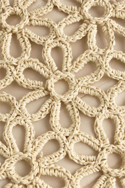 Hollow Out Design Straw Bag