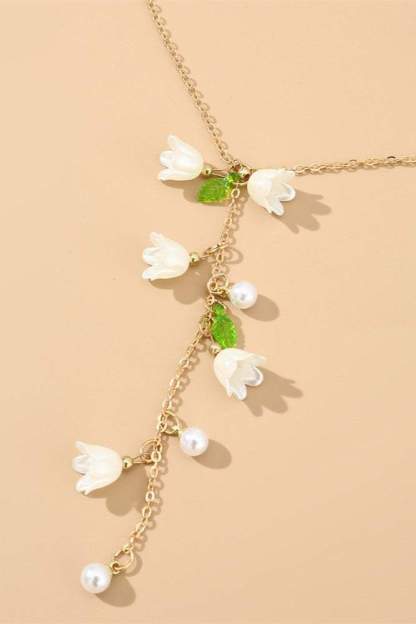 Faux Pearl Bell Orchid Accessory Set