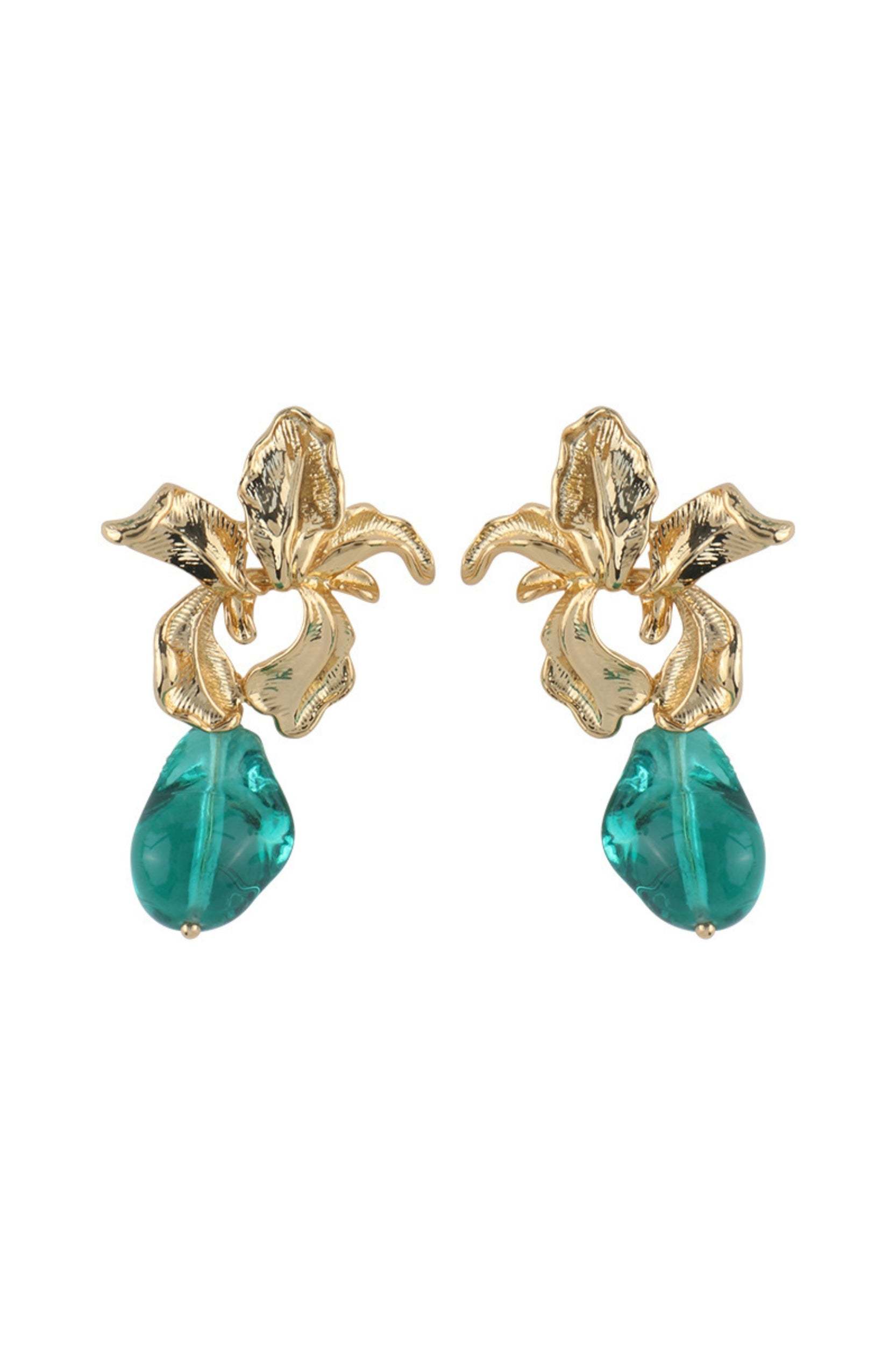 Dimentional Green Acrylic Necklace & Earrings