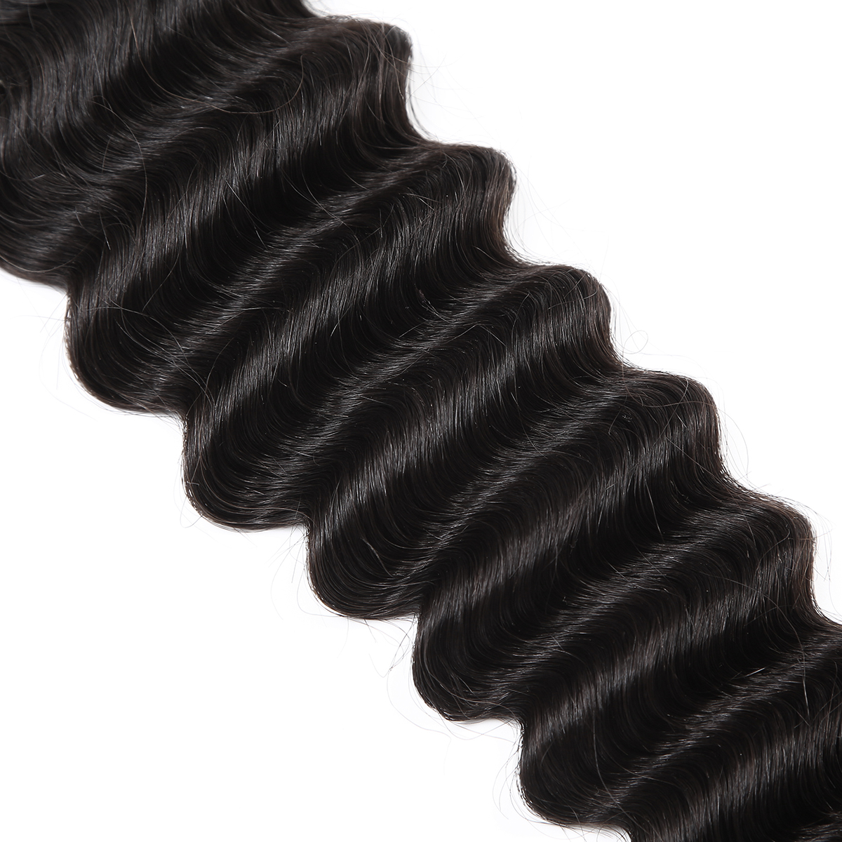 Lyric Selection 100% Human Hair Bulk 1B Natural Color Virgin Hair Deep Wave Texture