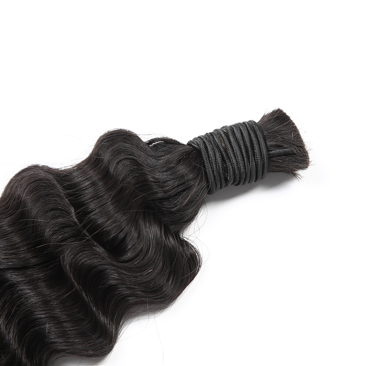 Lyric Selection 100% Human Hair Bulk 1B Natural Color Virgin Hair Deep Wave Texture