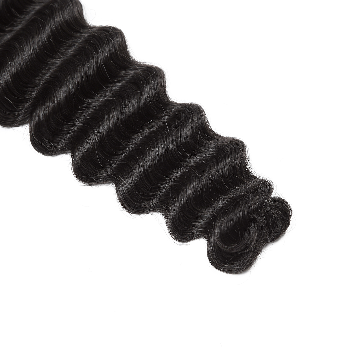 Lyric Selection 100% Human Hair Bulk 1B Natural Color Virgin Hair Deep Wave Texture